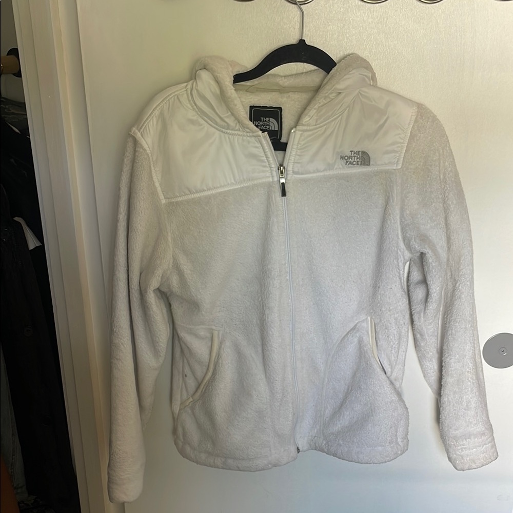 The North Face Off-White Hooded Fleece Jacket